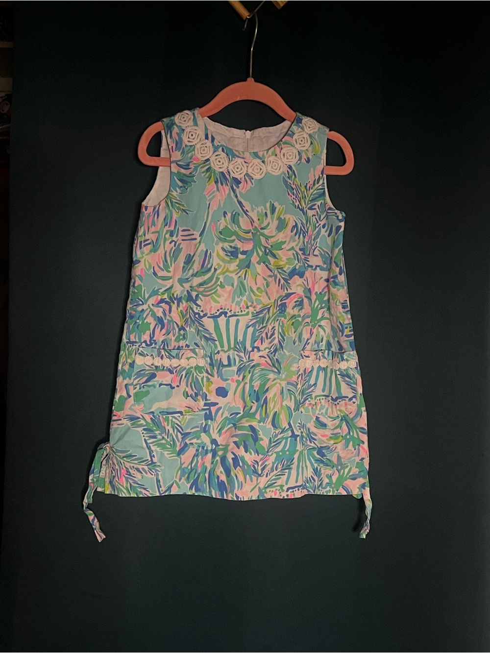 Lilly Pulitzer Mint, Pink & Blue Tropical Shift Dress